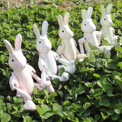 画像3: ハンドメイド 動物 不思議ウサギ ミニ パステル
