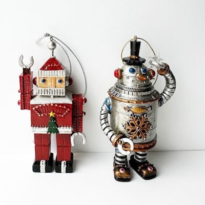 画像2: レトロスタイル クリスマスロボットオーナメント